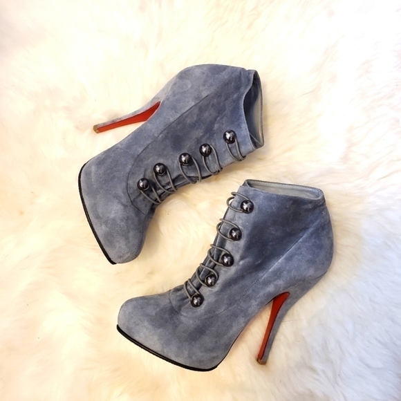 Christian Louboutin Fifre Corset Suede Ankle Boots sz. 36 - Picture 5 of 10